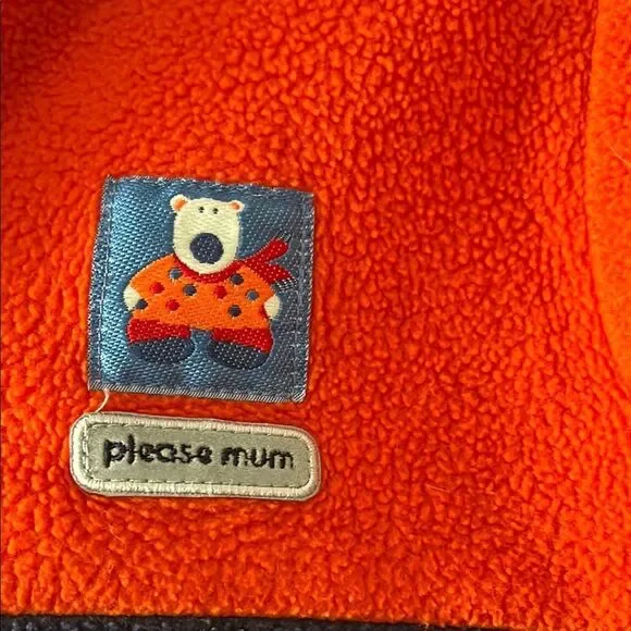 Vintage Orange and Navy Fleece Jacket - Picture 3 of 7